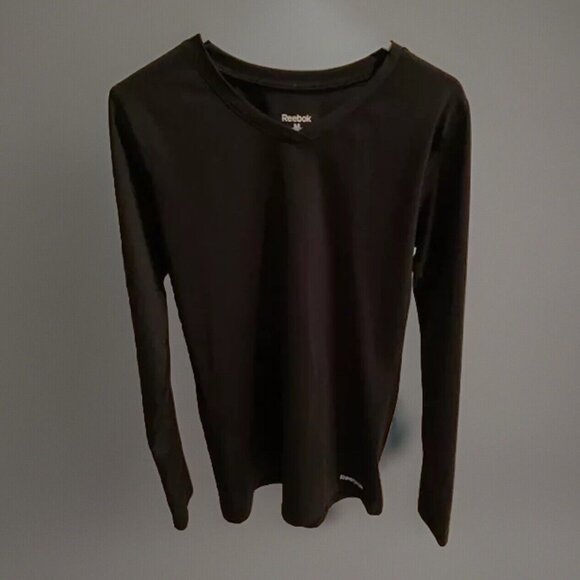 Reebok Black Under Layer Long Sleeve Shirt Boys Size Medium - Picture 2 of 6